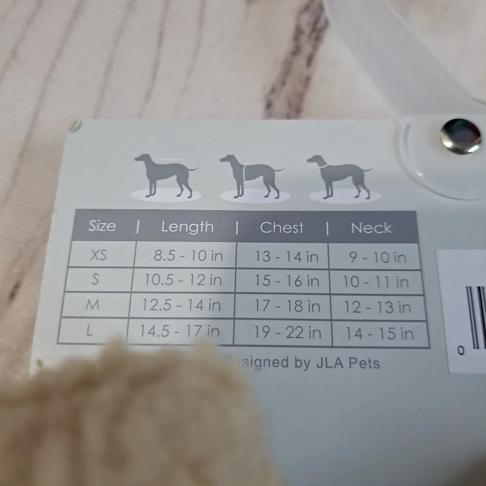 Friends Forever Dog Coat MEDIUM Tan Sherpa with Fleece Lining